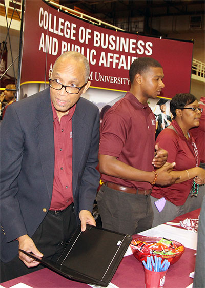 College of Business & Public Affairs representatives at AAMU's High School Senior Day