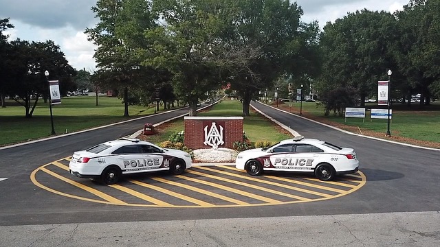 AAMU Patrol Cars at the AAMU entrance driveway