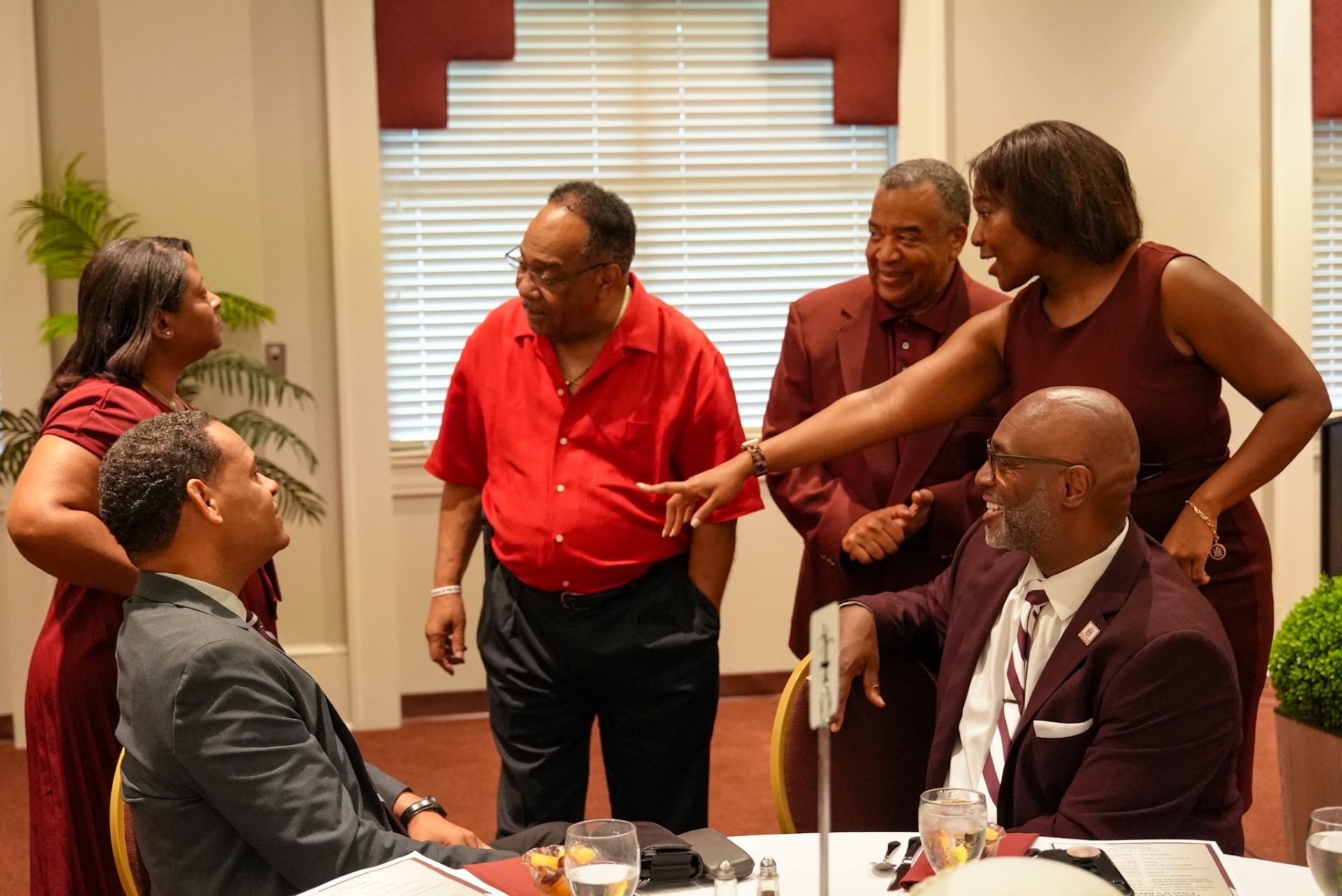 AAMU President Daniel Wims, AD Paul A. Bryant, administrators and guests