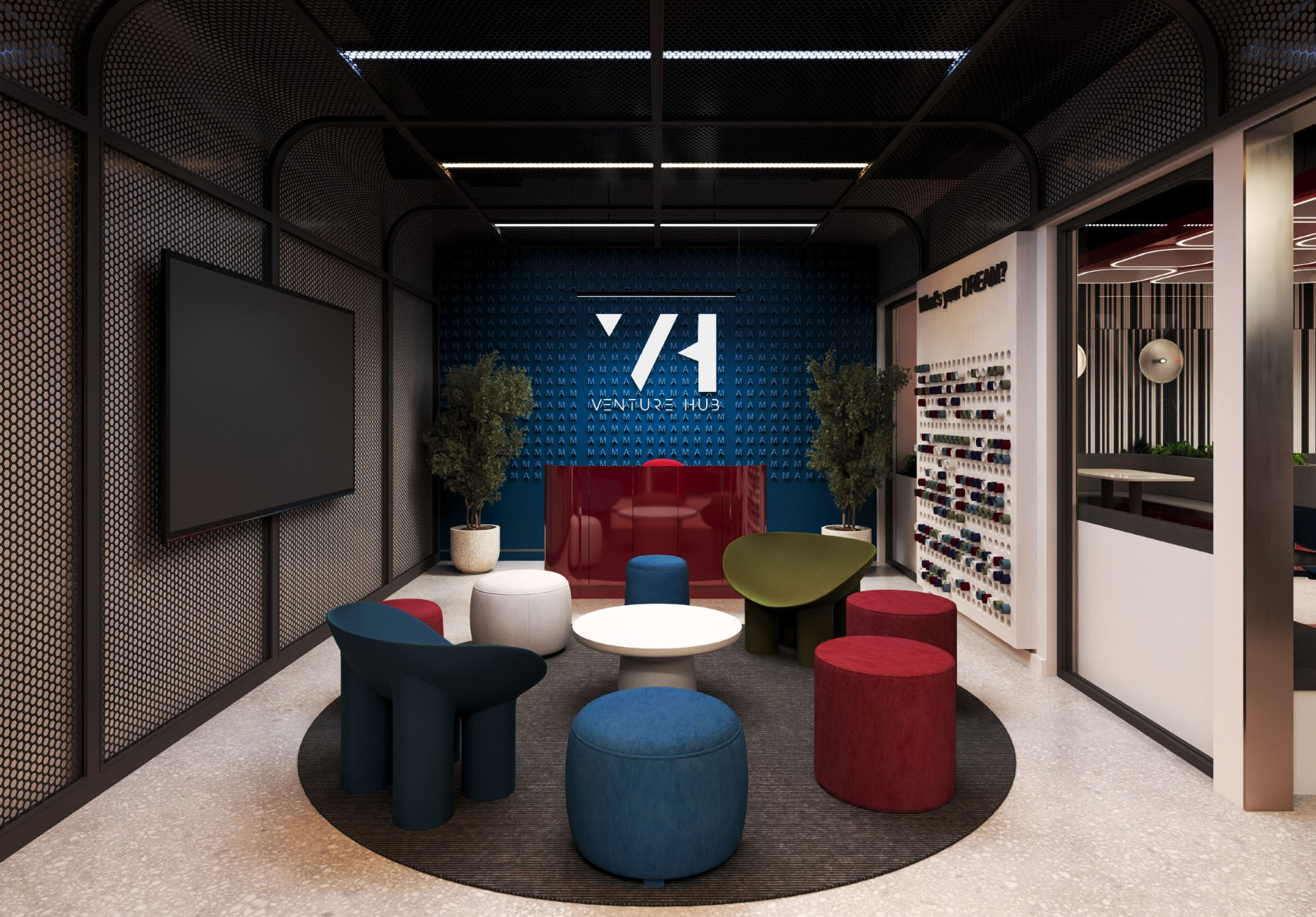 Rendering of One Room in Alabama A&M University's new Venture Hub