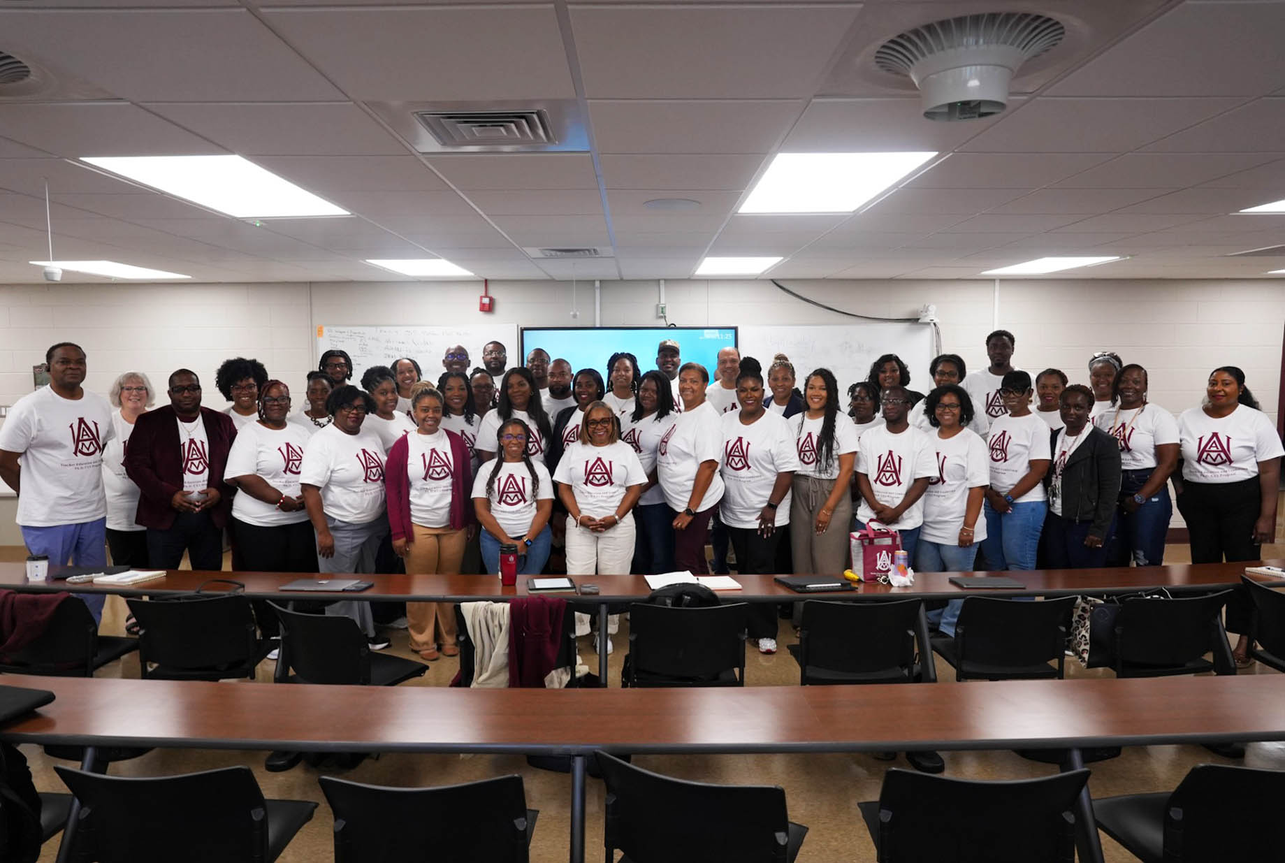 Group photo of AAMU faculty and doctoral students in second cohort for Ph.D. in Curriculum and Instruction