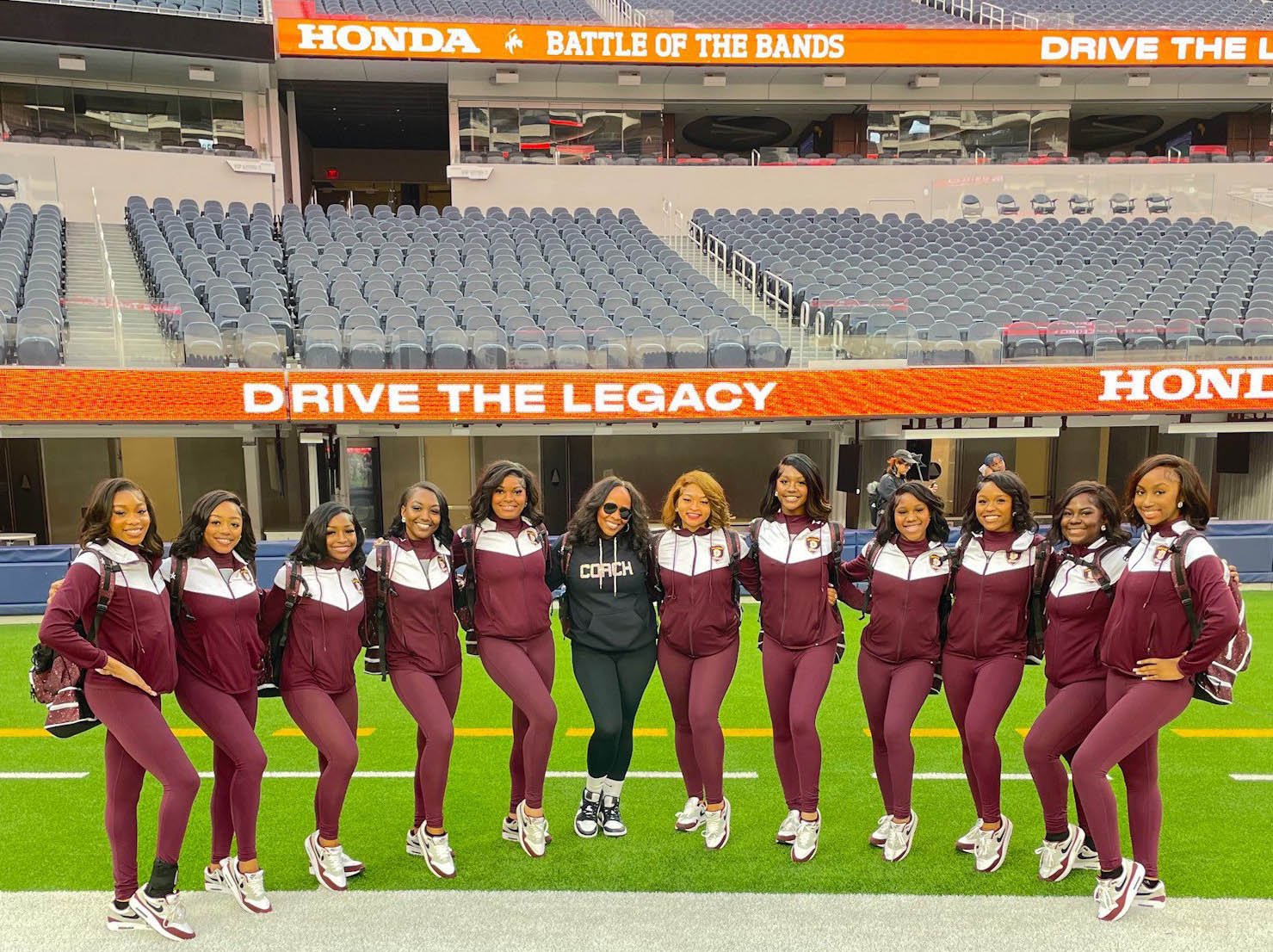 Coach Granger and Divas at SOFI Stadium for 2025 Honda Battle of the Bands