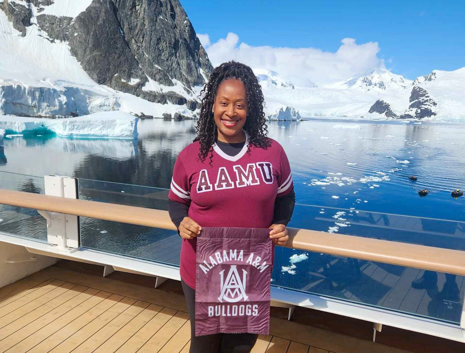 AAMU Alumna and Attorney Angela L. Dixon in Antarctica