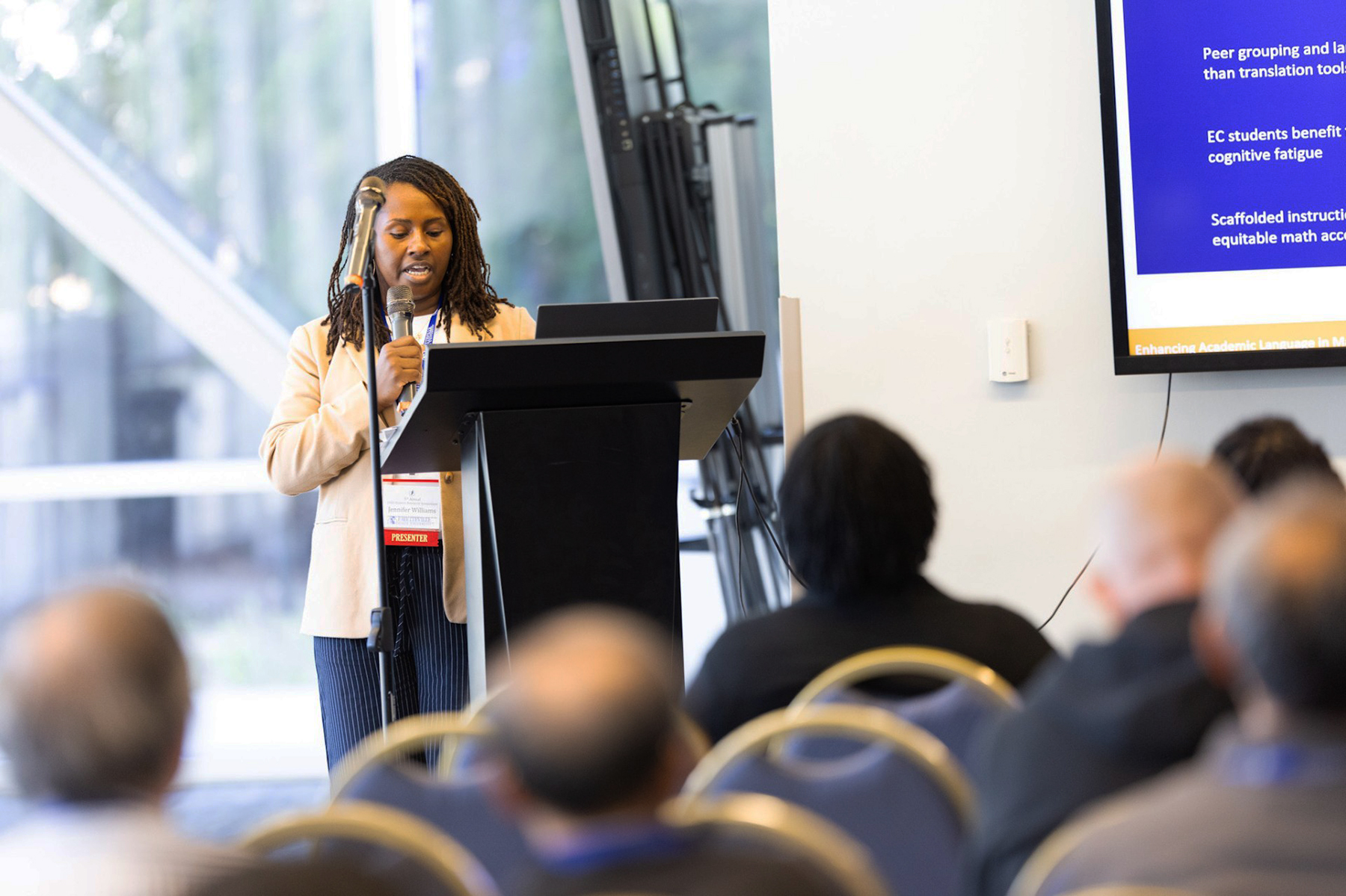 Dr. Kimberly Burton presents her research at Fayetteville State University’s 5th Annual Student Research Symposium.