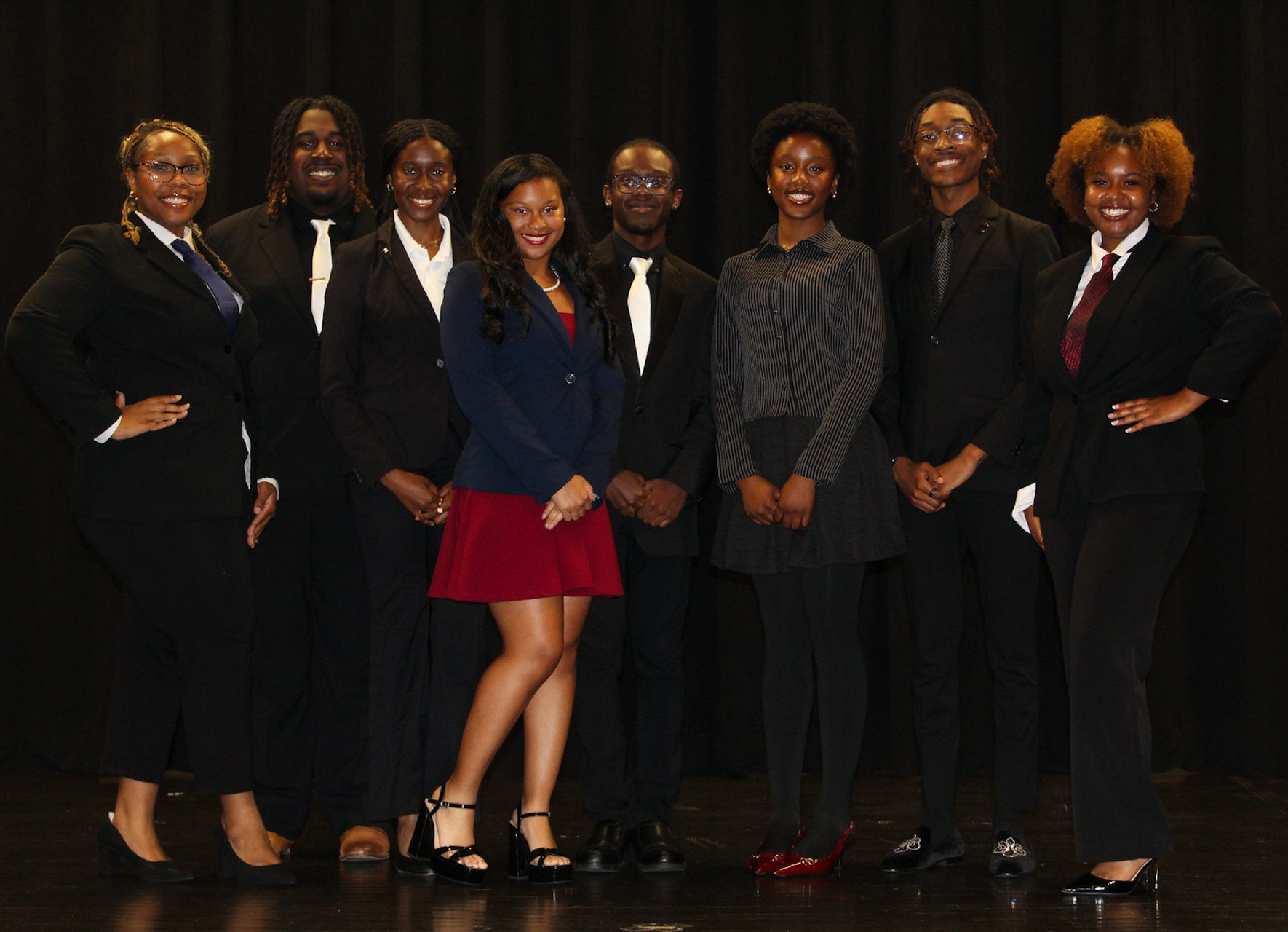 ) Shanel White, Chance Williams, Mya Reeves, Shyla Wade, Jerryll Collins, Ucheena Justin, Quavion Sims, Rae Bell