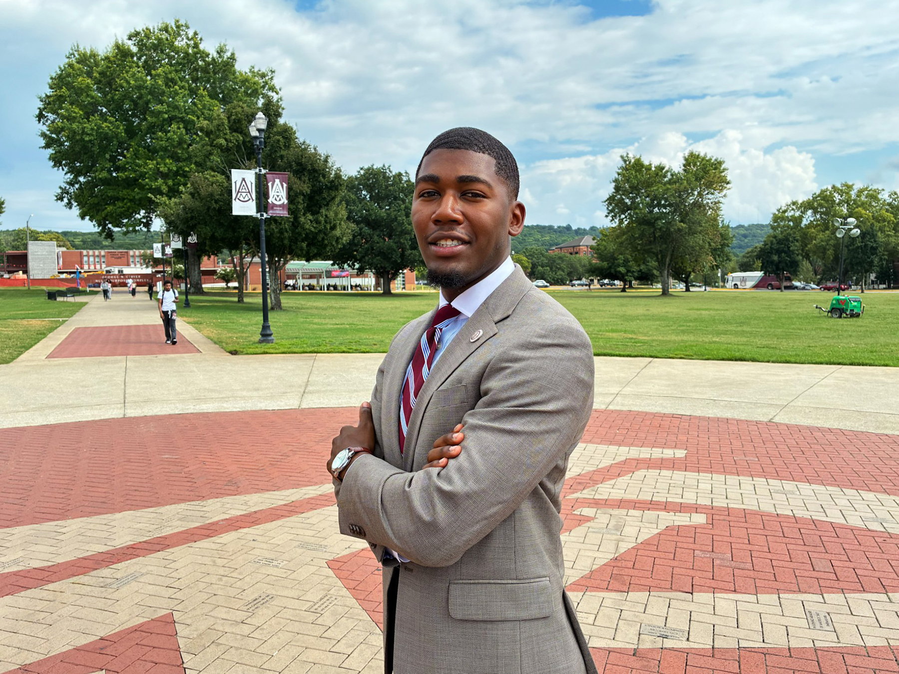 Natahniel Israel on The Quad at Alabama A&M University.