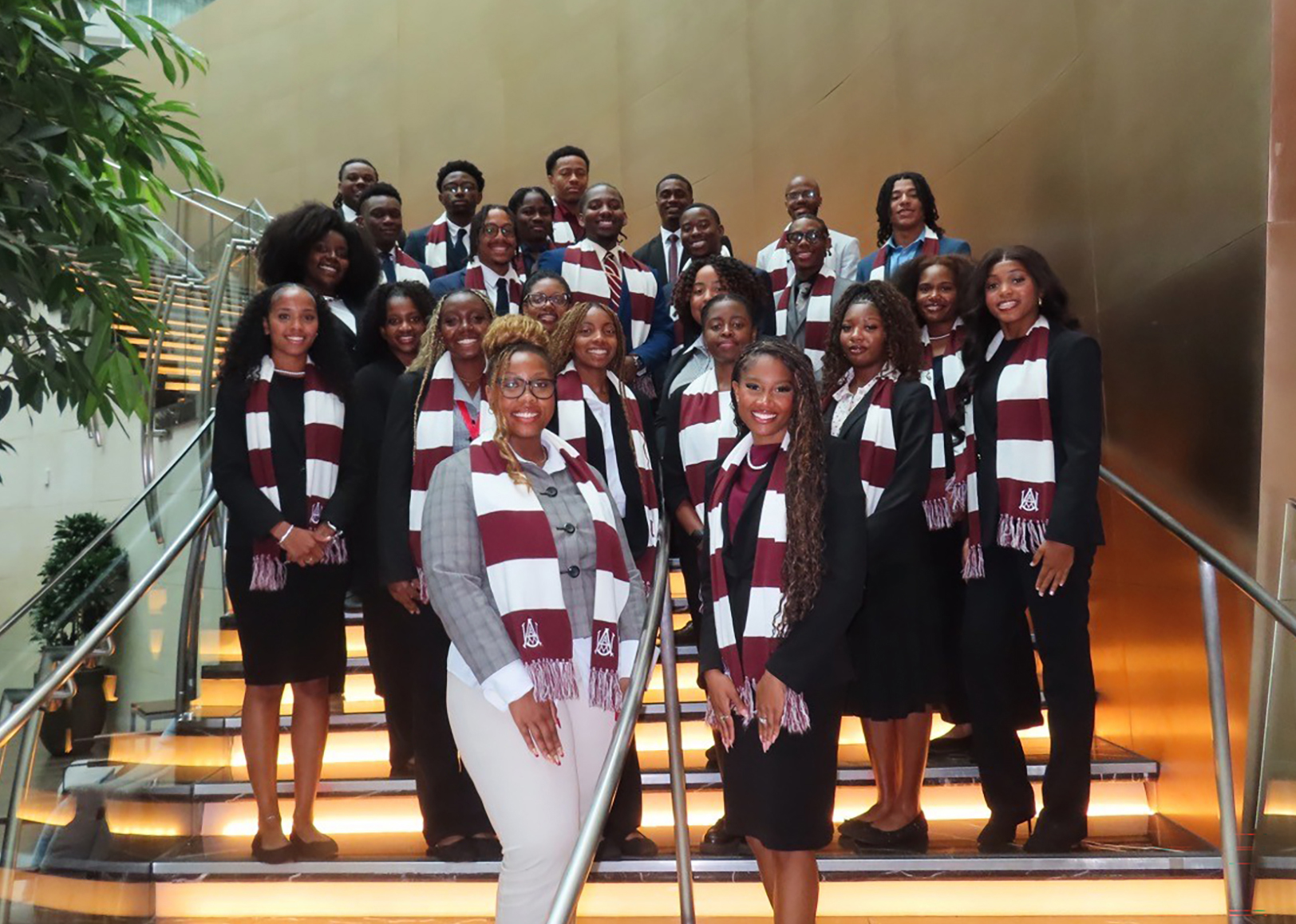 Alabama A&M University students pose during the Thurgood Marshall College Fund Leadership Institute in Washington, D.C.