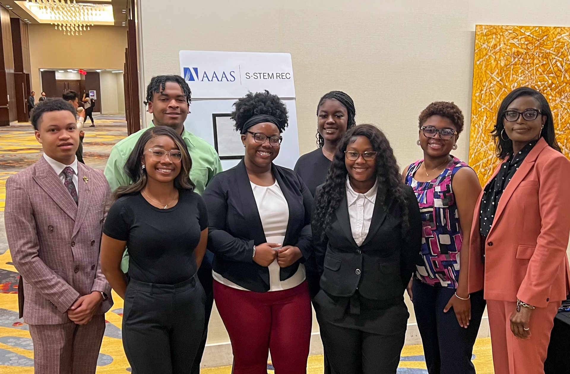 AAMU S-STEM Scholars and AAMU Professor Dr. Elica Moss