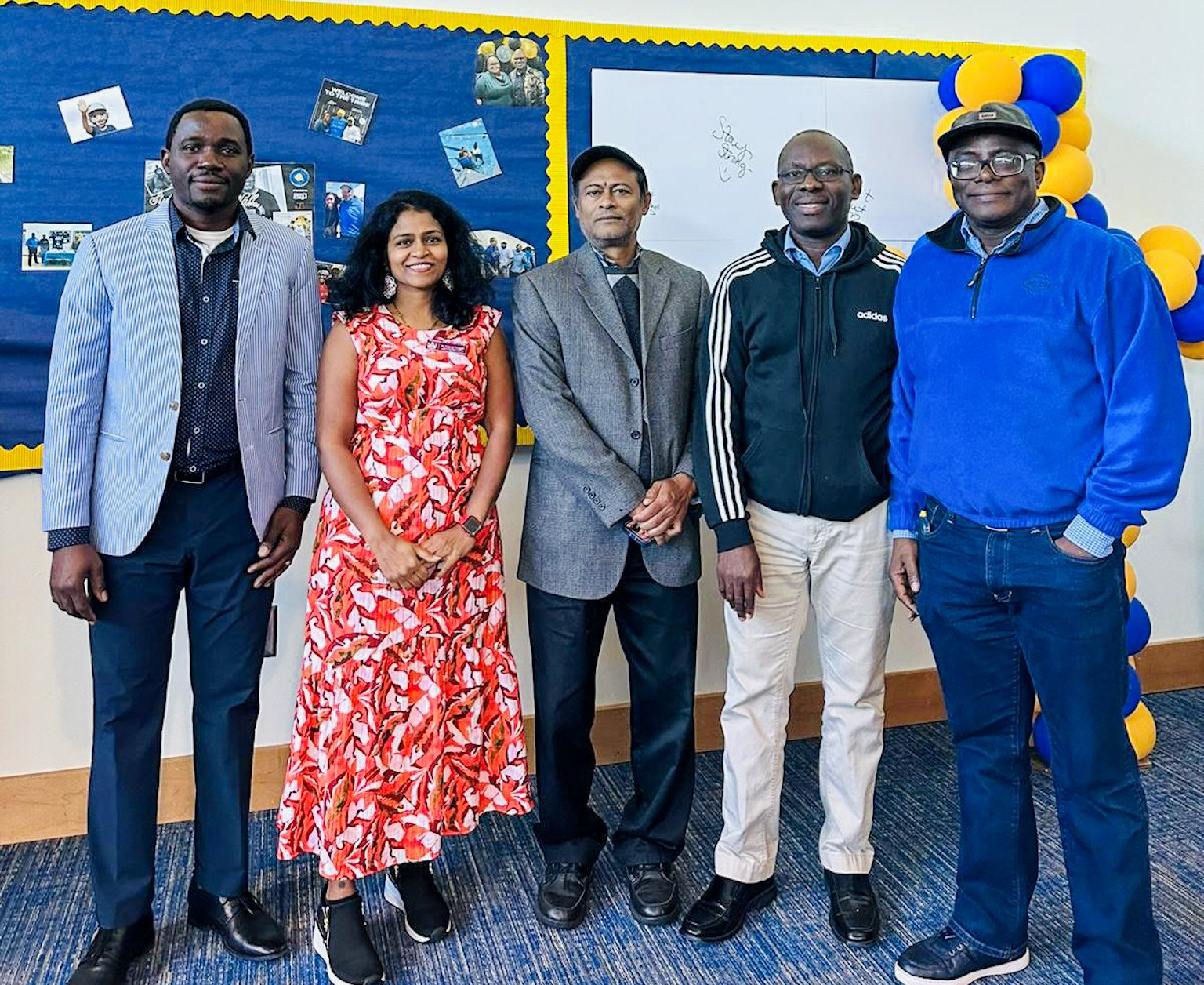 (L-R) Dr. Stephen Babalola (AAMU), Dr. Padmaja Guggilla (AAMU), Dr. Arun Saha (ASU), Dr. Olabisi Ojo (ASU), Dr. Edgars Patani, (ASU)
