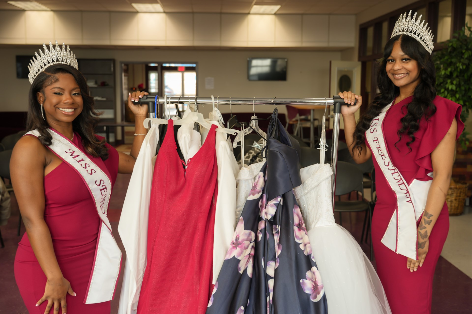 Miss Senior Trinity Murray and Miss Freshman Mhakayla Johnson