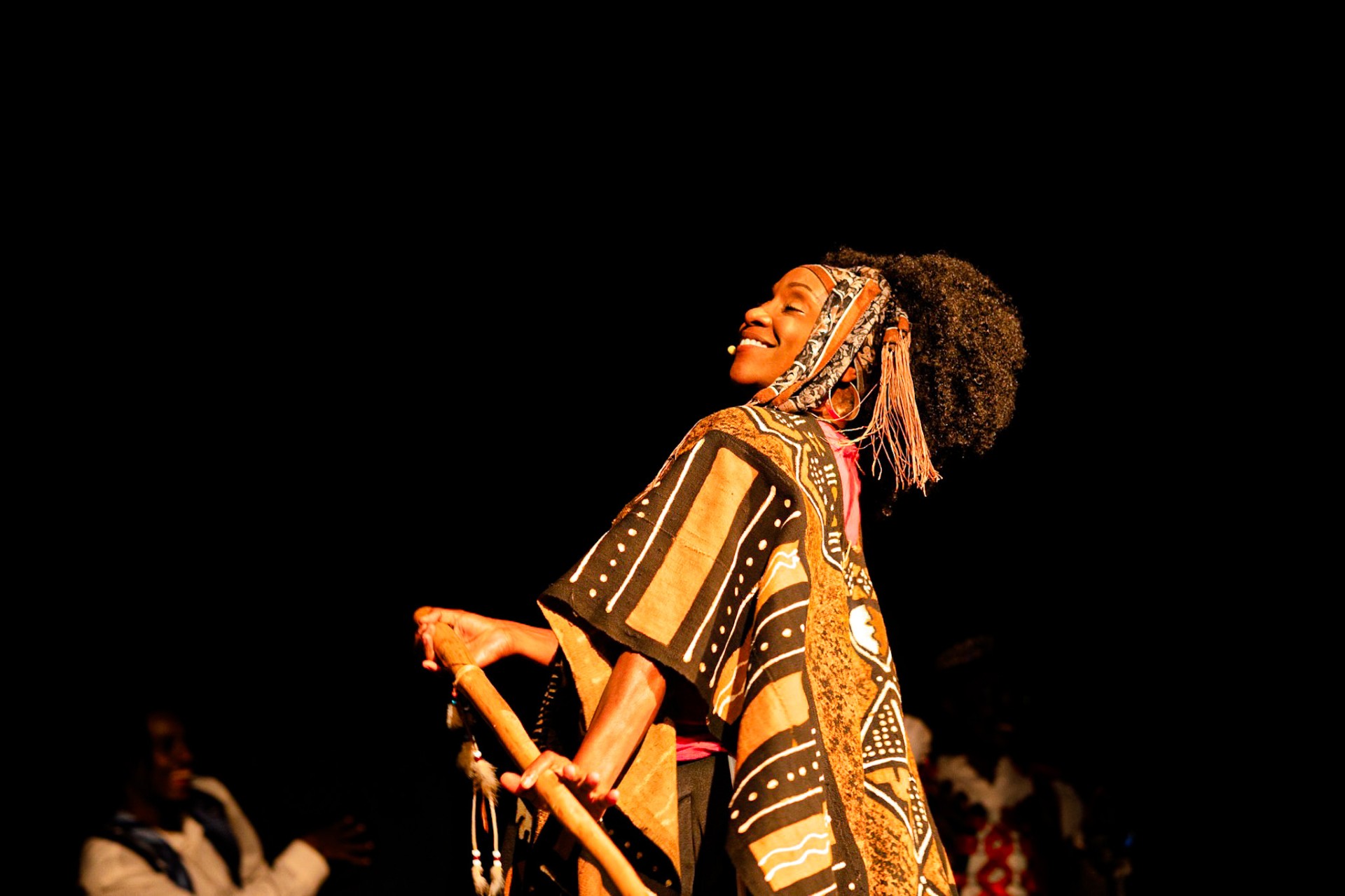 AAMU Professor Dr. Willette Tate on stage as Prospera in "The Tempest"