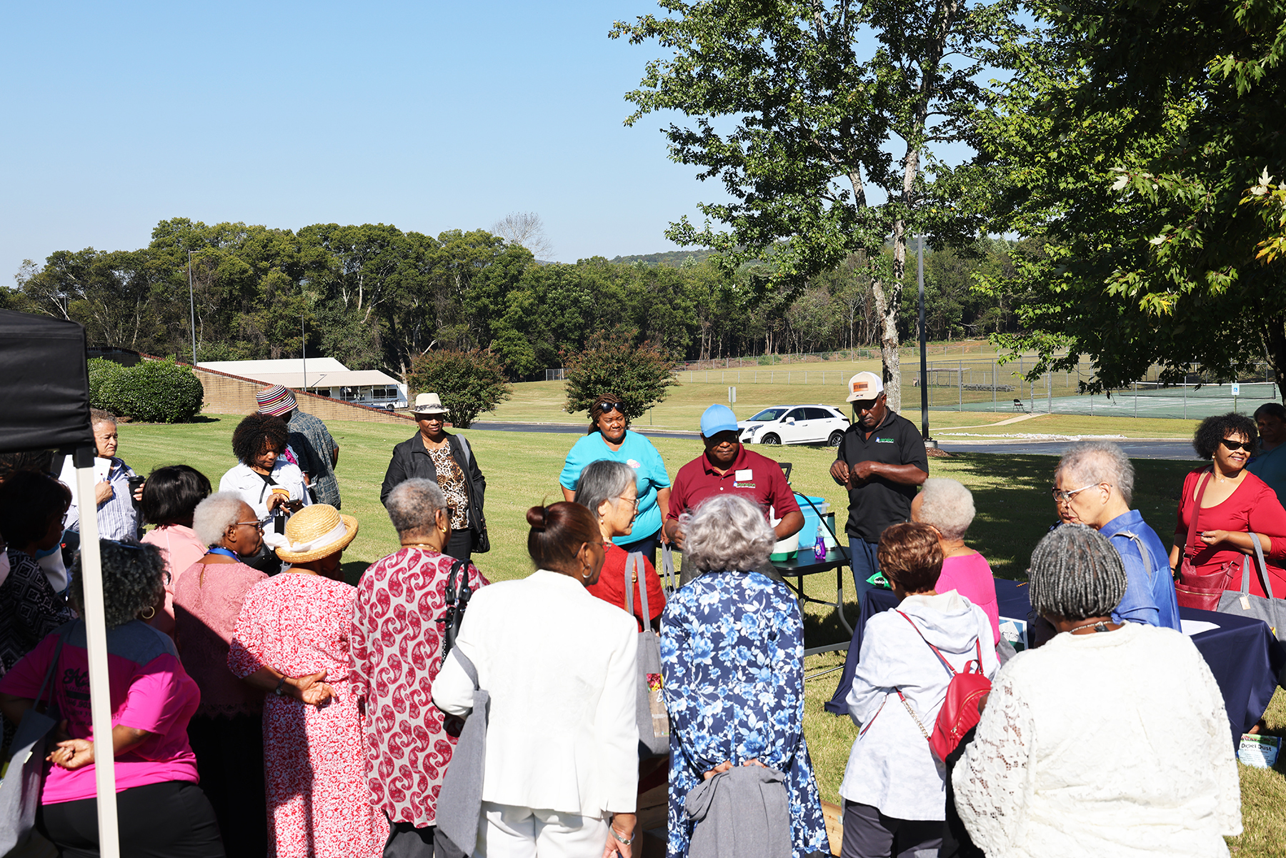 Participants gather for a hands-on gardening demonstration during a previous Successful Aging Initiative event organized through Alabama A&M University’s Extension programming.