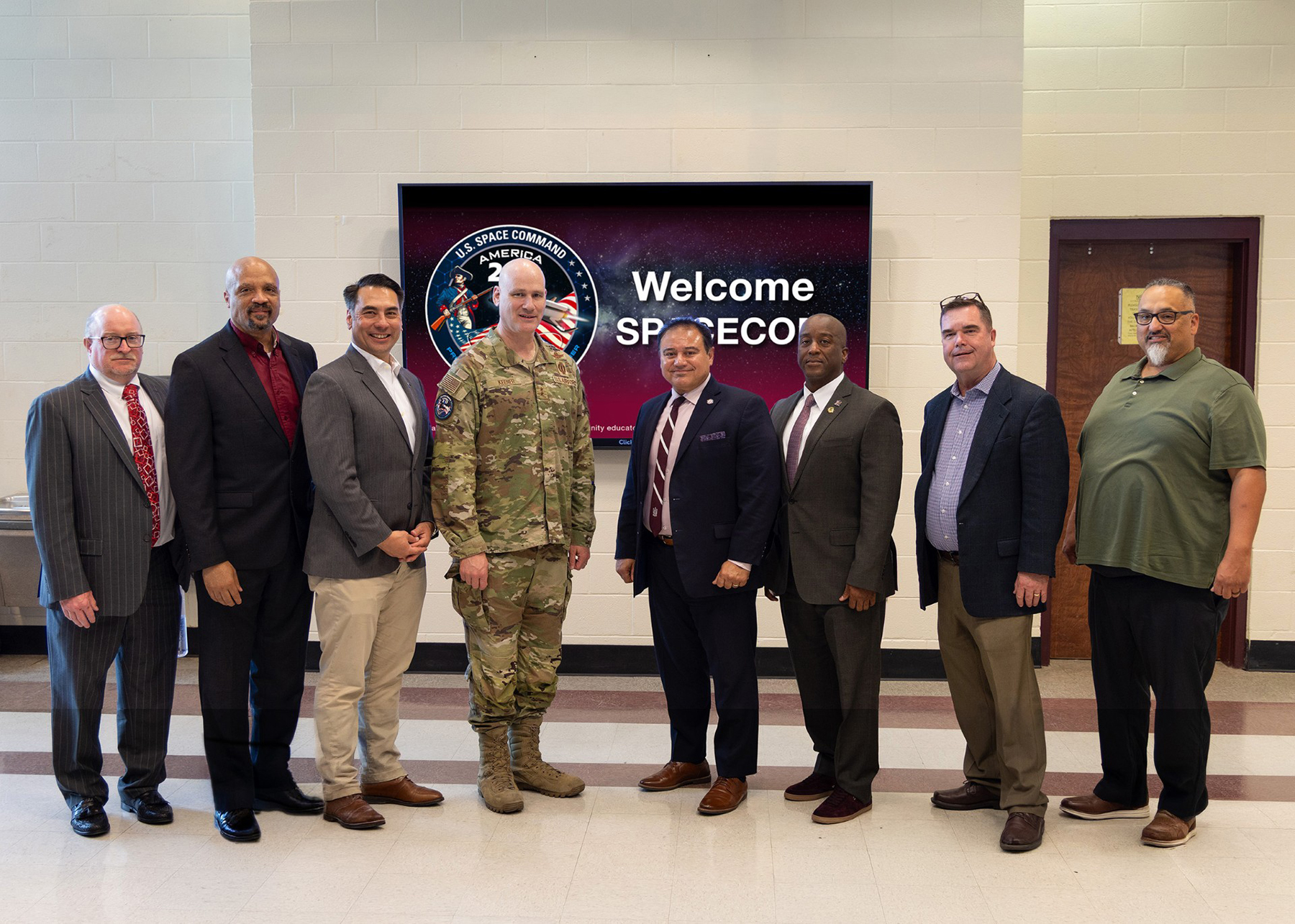Dr. Timothy Mantz, Dr. Chance Glenn, Dr. Michael Madsen, Maj. Gen. Sam Keener, Dr. Majed El-Dweik, Lt. Col. (Ret.) Taurus D. Smith, Daniel Mark and Richard Fierro.