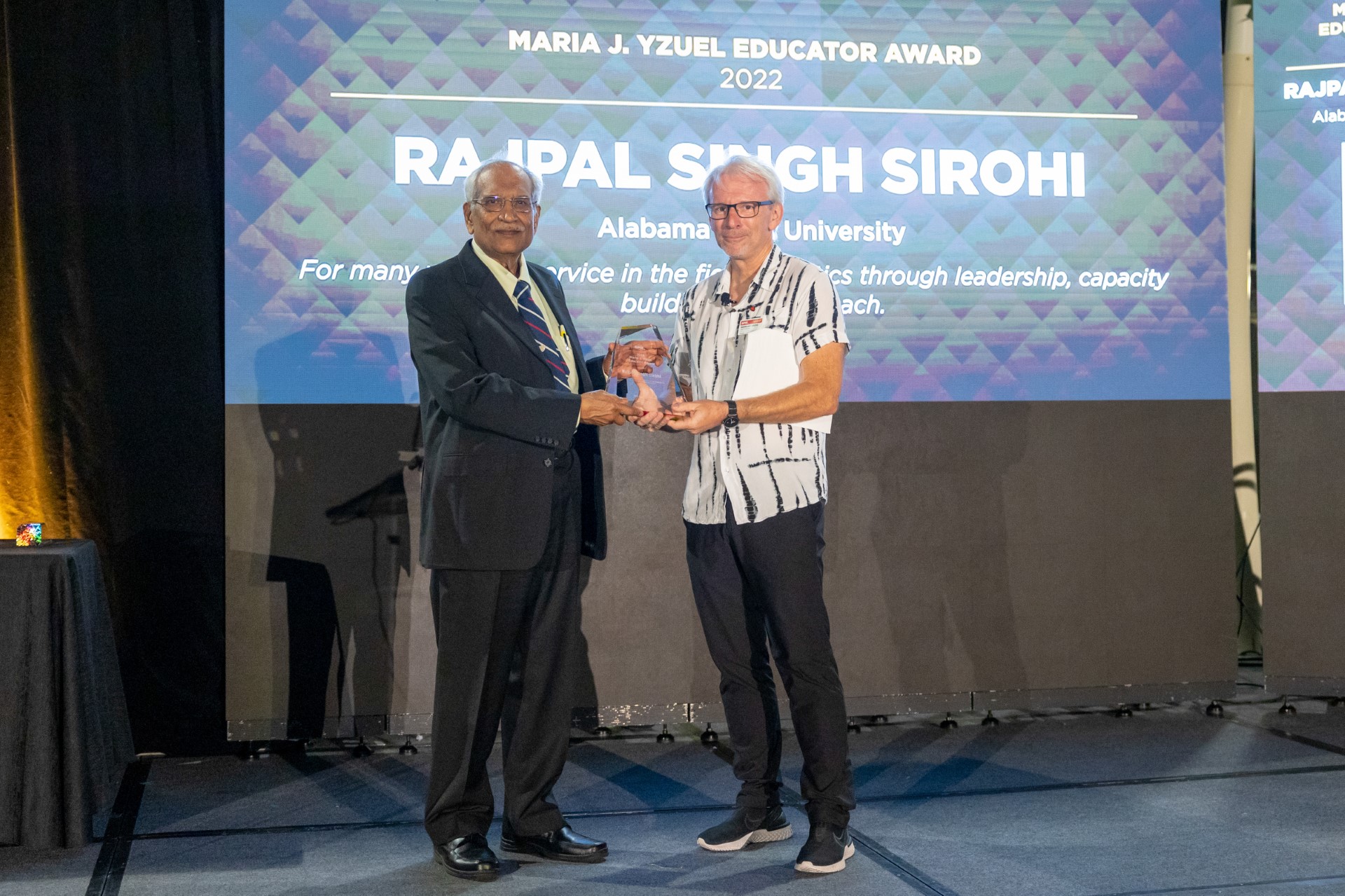 AAMU Professor Dr. Rajpal Singh Sirohi and SPIE President Dr. Bernard Kress