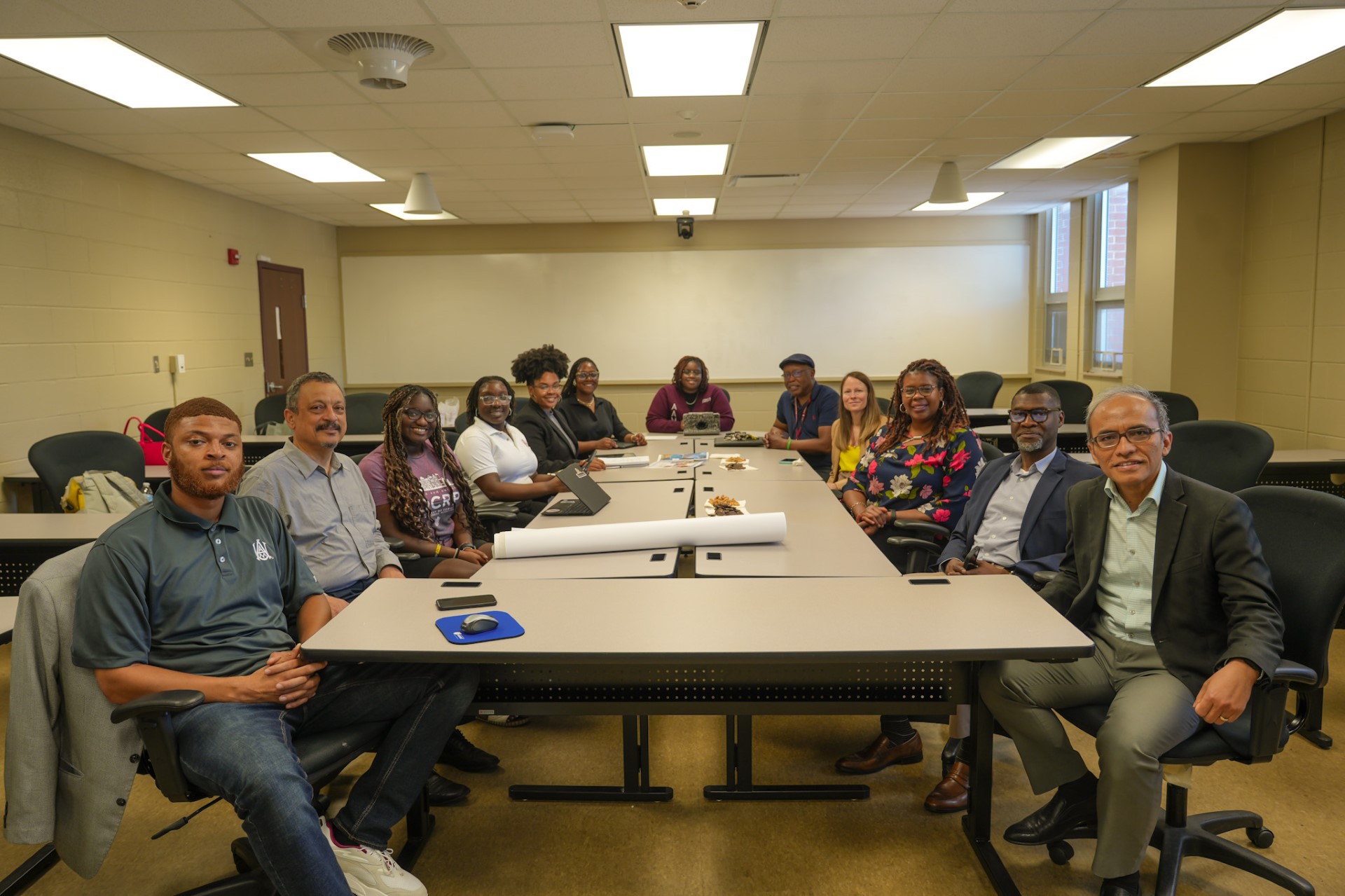 Isaiah Smith, Dr. Ahmed Ouf, Alexa Williams, Brooklyn Walker, Camryn Cummings, Taelor Boston, Leah Nelson, Planner James Moore, Huntsville Planning Department; Planner Jo-Beth Gleason, Madison County Commissioner Violet Edwards, Maddison County Commission Director of Outreach Bryan Primm, Dr. Deden Rukmana Chair, AAMU Department of Community and Regional Planning