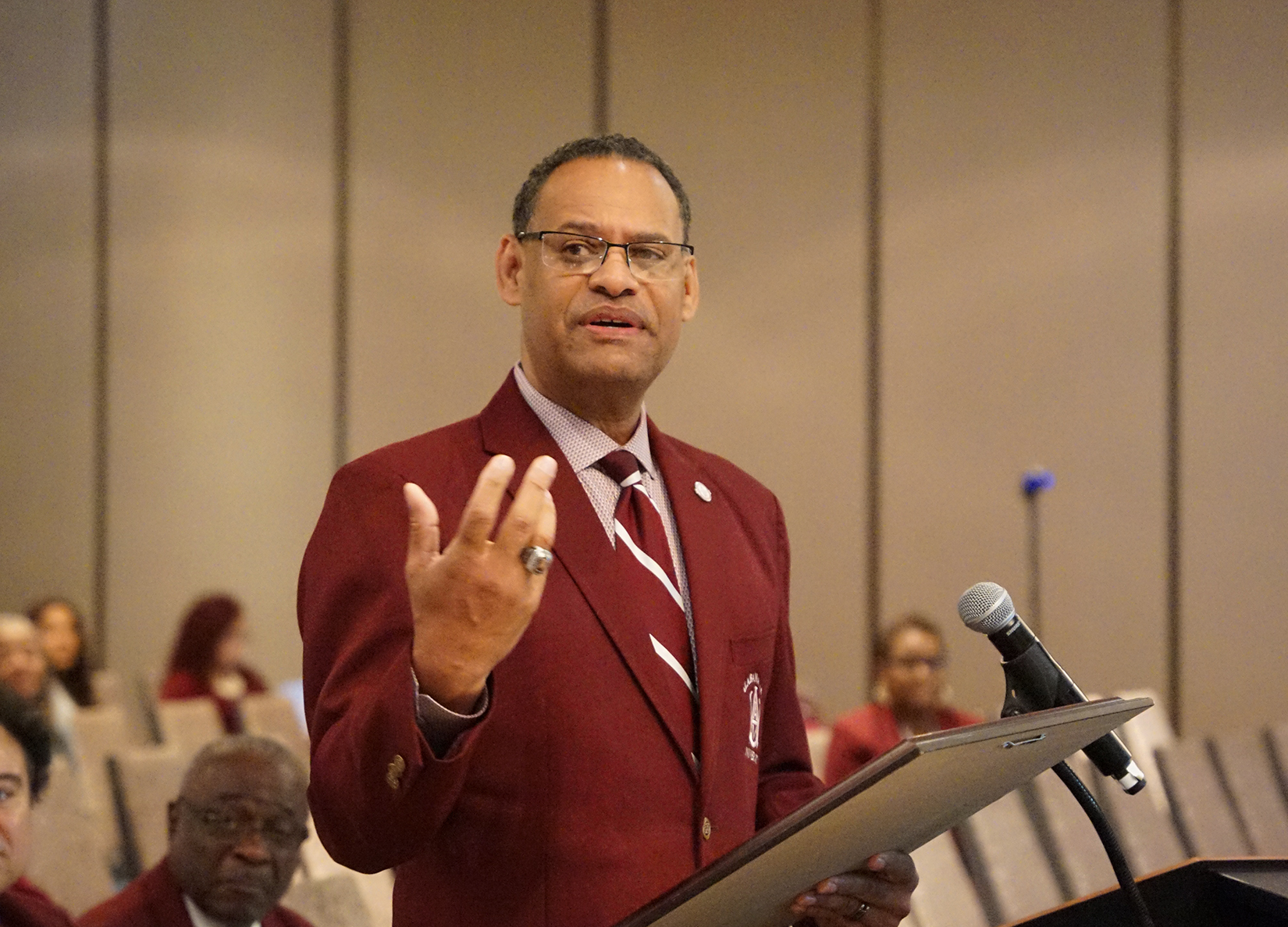 President Daniel K Wims speaks at October 2025 Board meeting