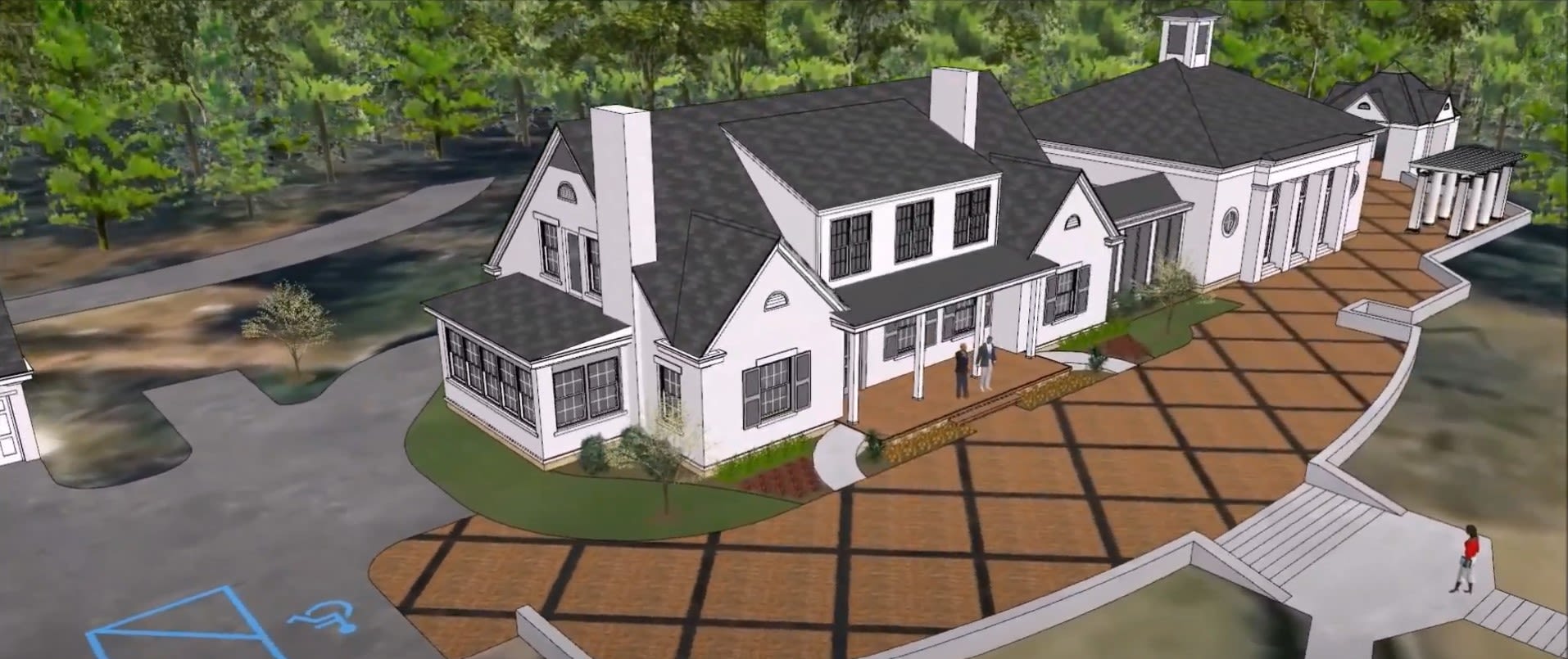A rendering of the planned renovations to Hillcrest.