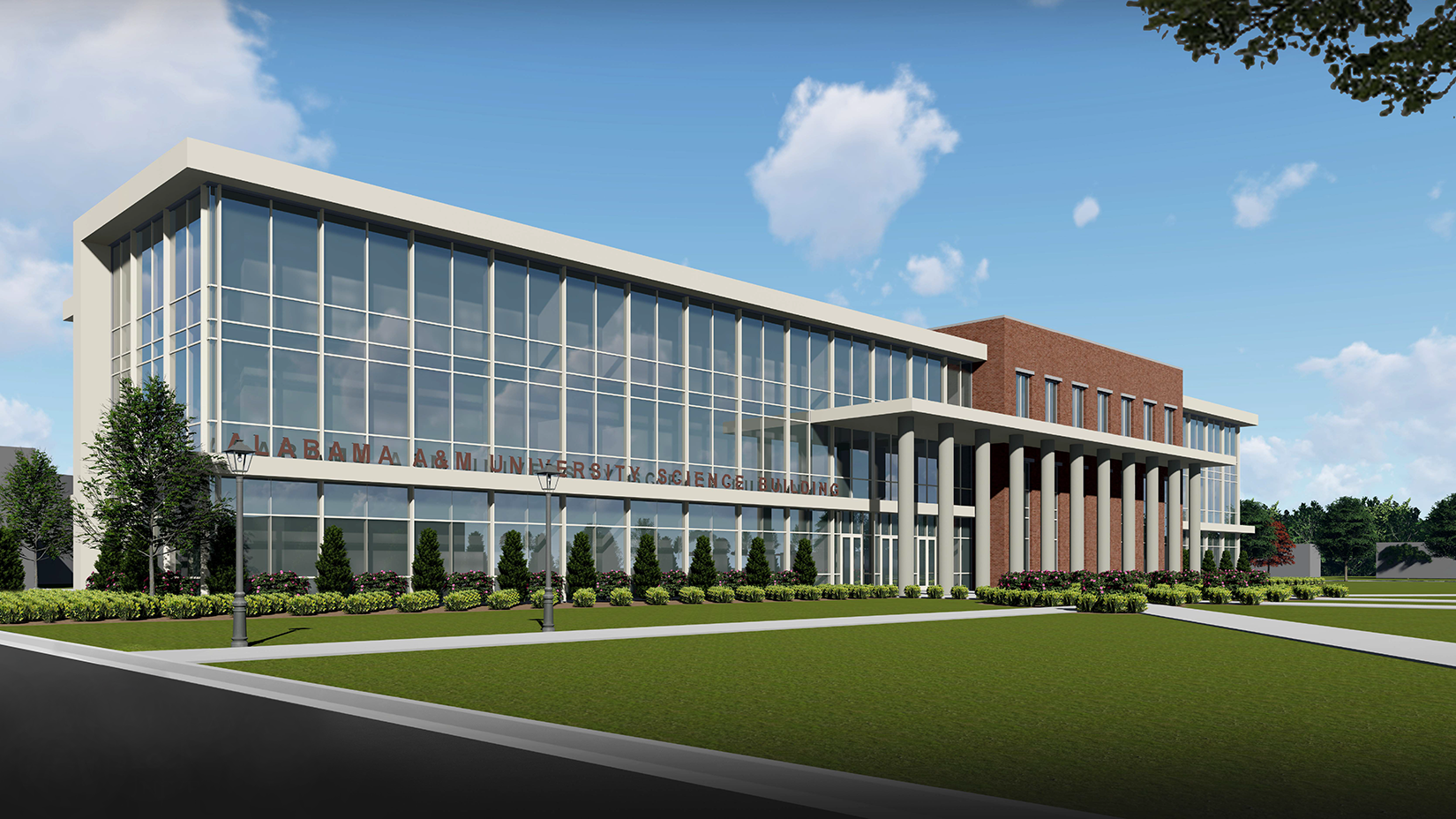 A rendering of Alabama A&M's planned science building.
