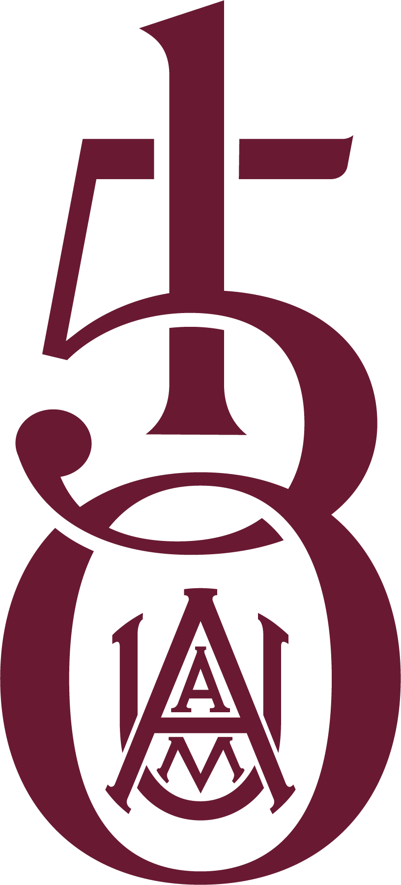Alabama A&M's 150th anniversary icon logo.