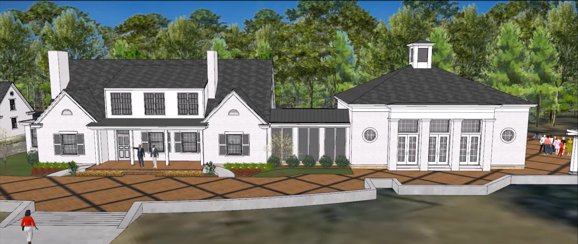 A rendering of the planned renovations to Hillcrest.