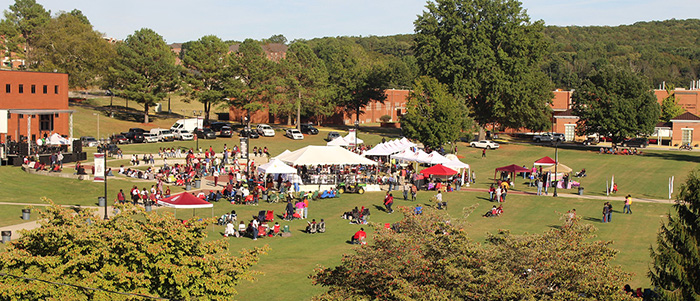 Homecoming event at the AAMU Quad