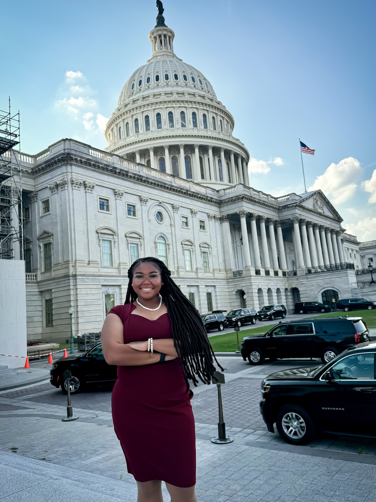 Bradley Standing Outside of the U.S. Capitol Building