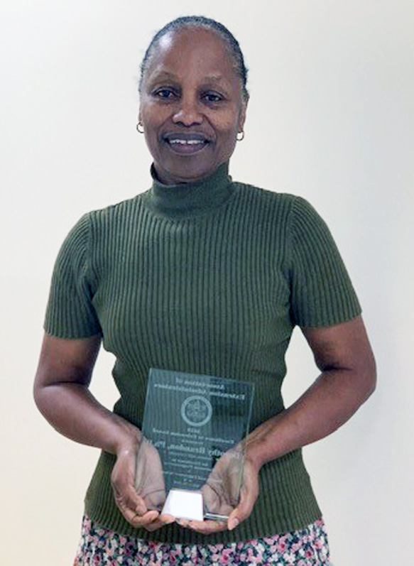 Dorothy Brandon with award