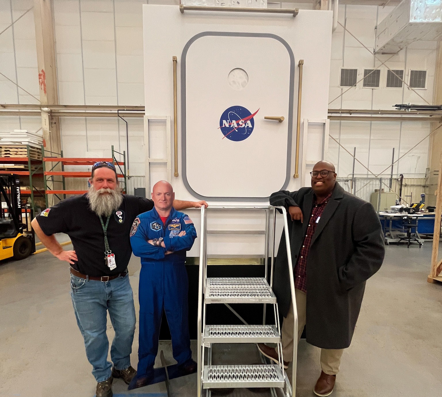 Brownstands by NASA worker on recent tour
