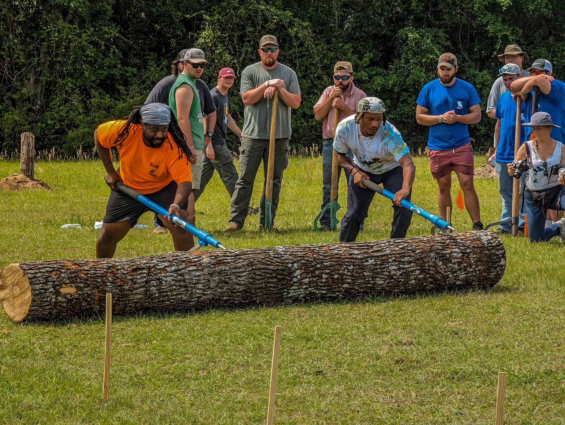 Students Compete in Log Rolling