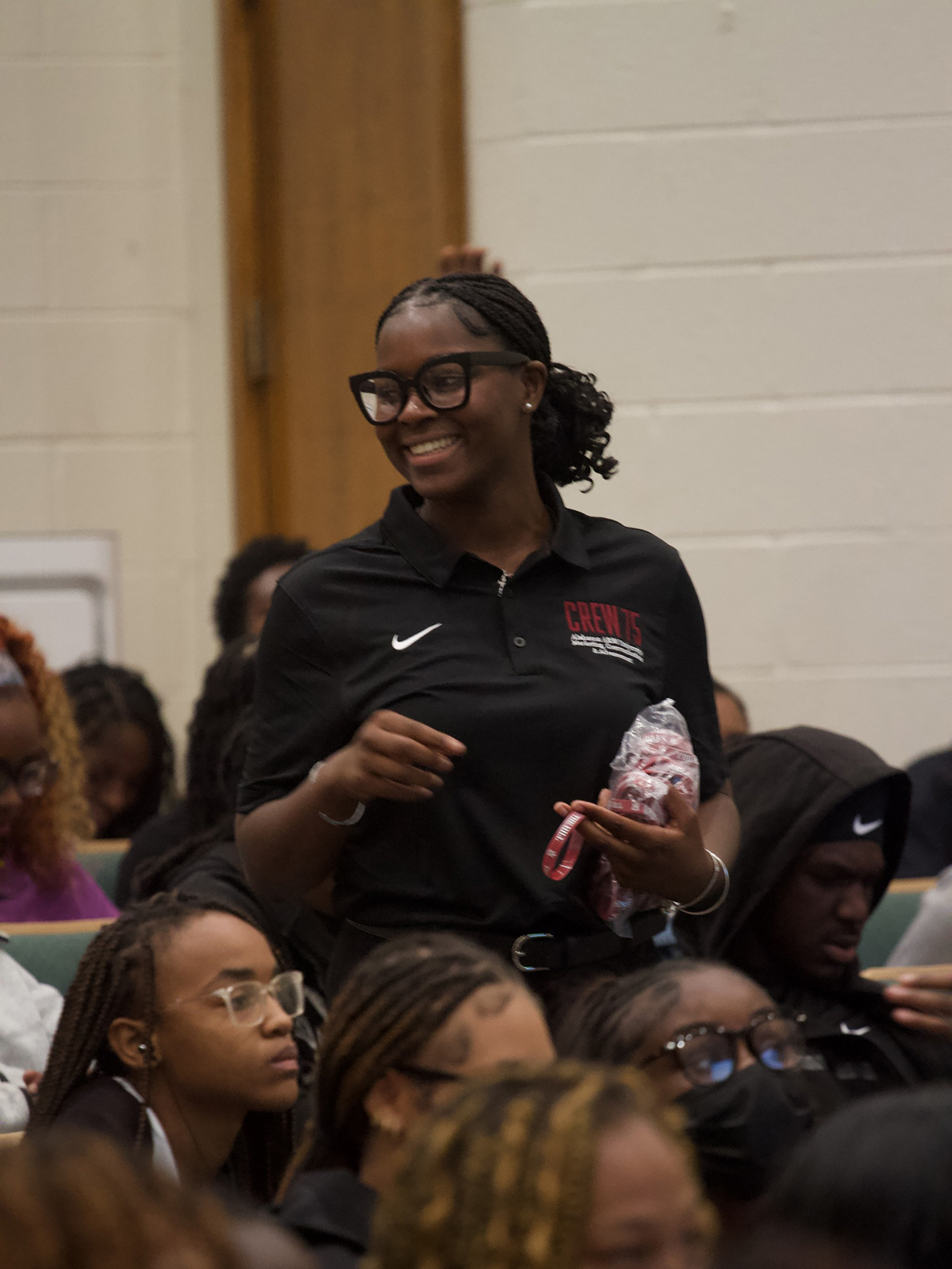 Crew 75 students interact with Atlanta area students