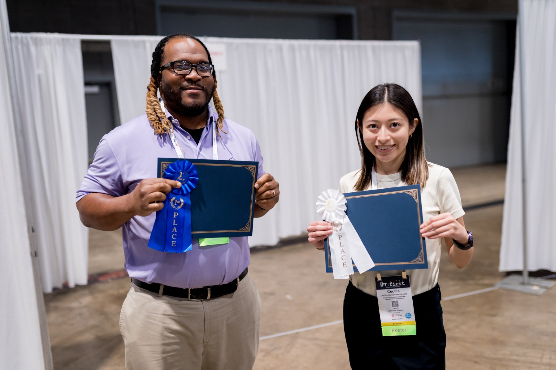 Dr. Dudley and Second Place Winner at IFT