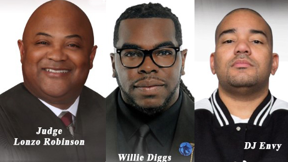 Summit speakers Judge Robinson, Willie Diggs and DJ Envy