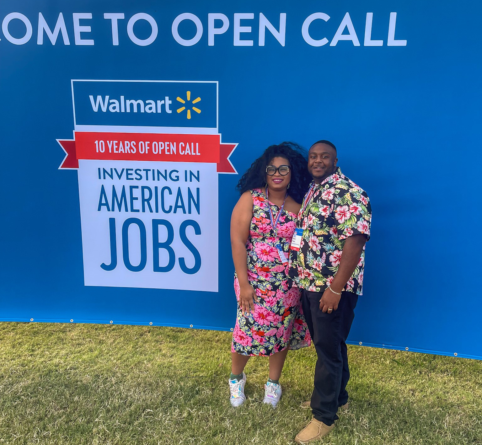 Dr. Ashley Hunt-Poole and Husband Robert Poole at Walmart and Sam's Club Open Call