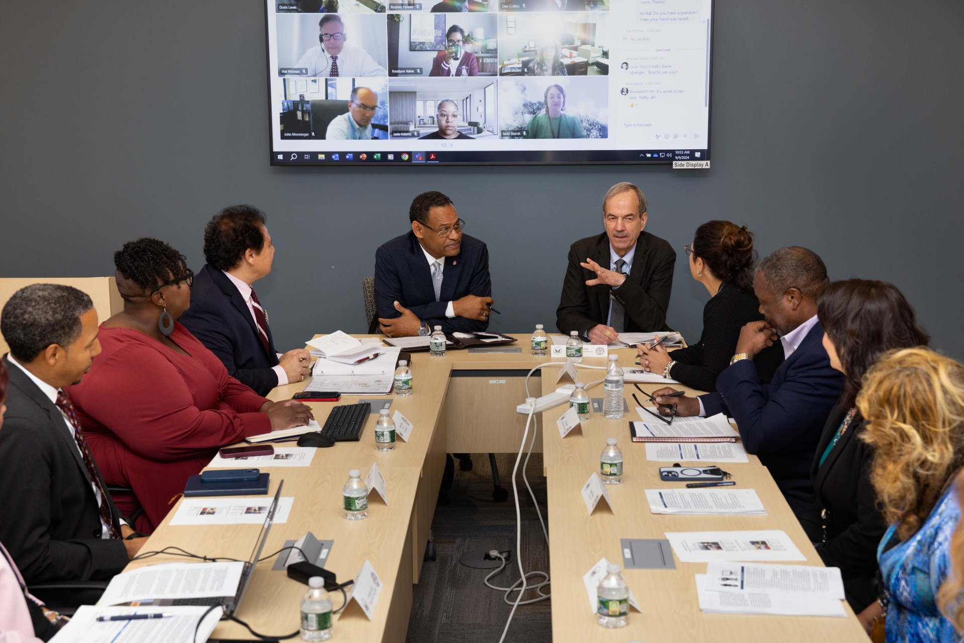 Alabama A&M University President Daniel K. Wims and administrators, including Vice President of Research and Development Dr. Majed El-Dweik at Meeting at NRC Headquarters in Rockville, Maryland