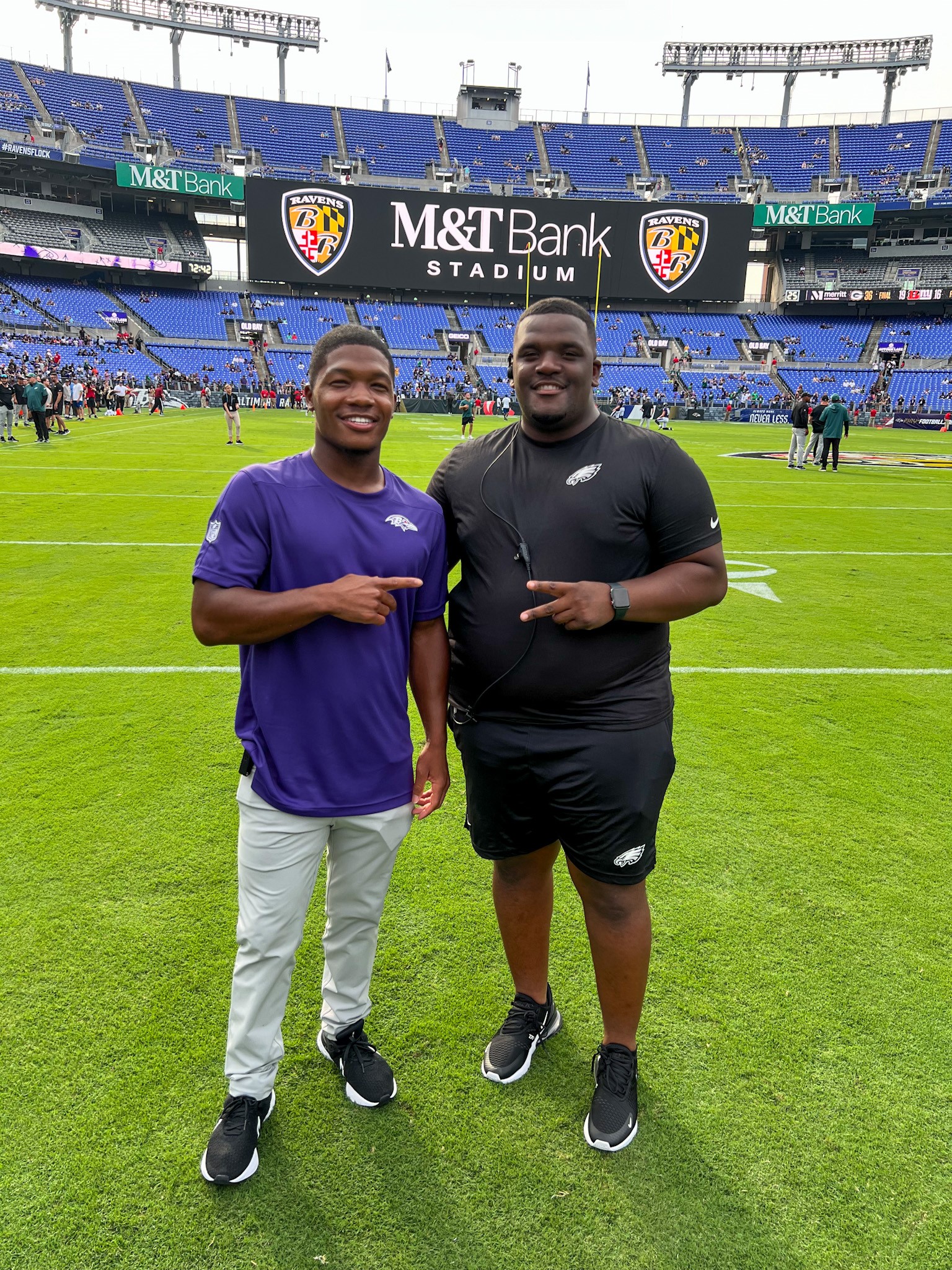 Ealy and Sanders at M&T Bank Stadium