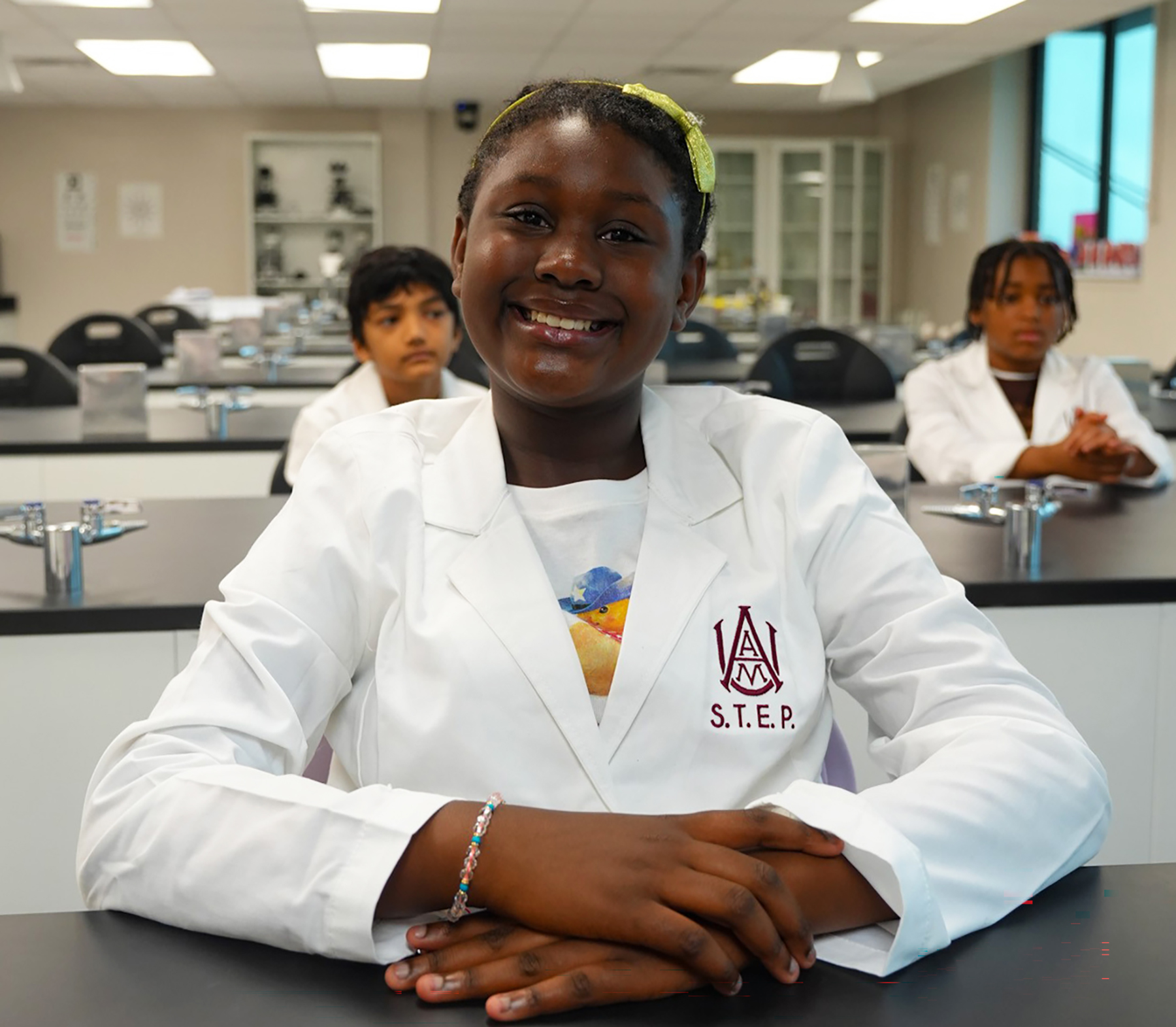 A S.T.E.P. scholar is all smiles as the Summer 2026 program begins.
