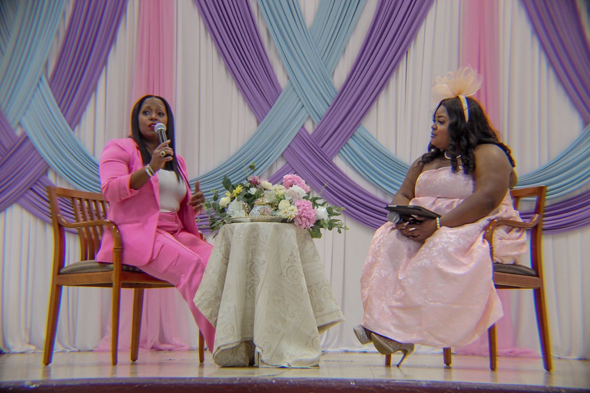 Pulliam and Gatson on stage