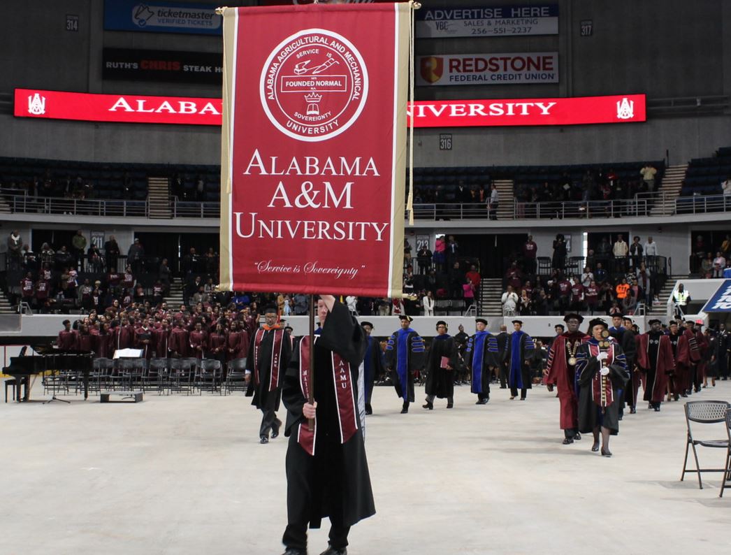 Photo of graduation processional