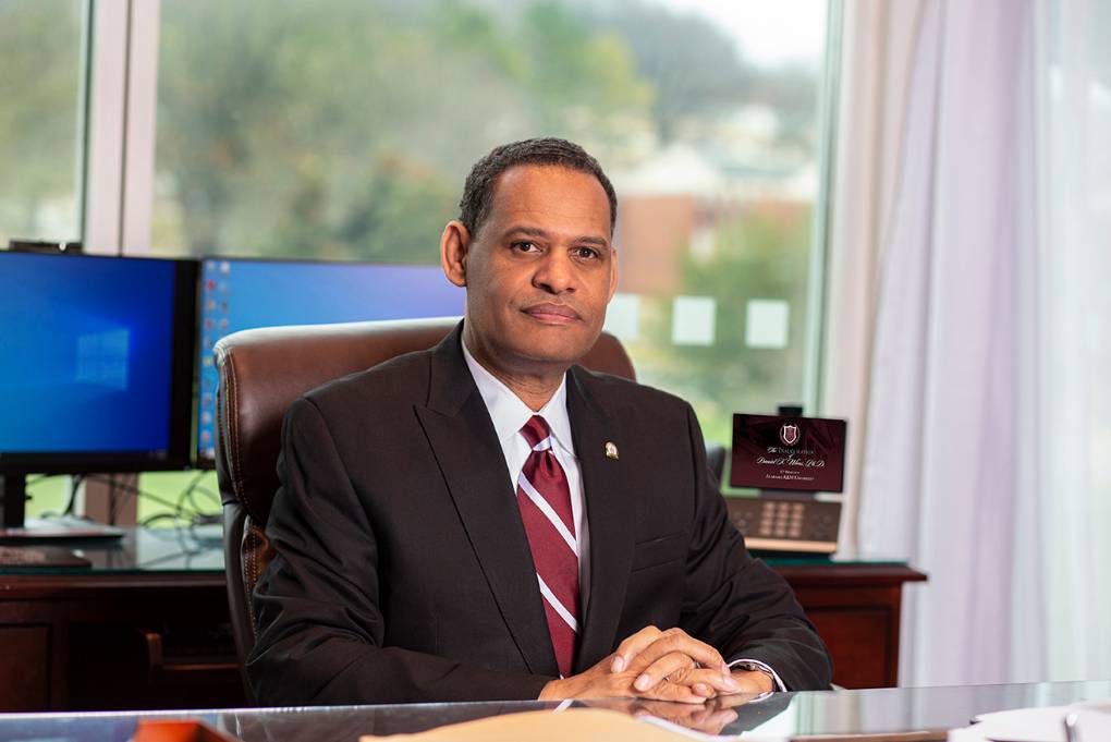 President sitting at his office desk