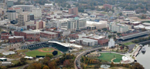 aireal photo of downtown Montgomery, Alabama