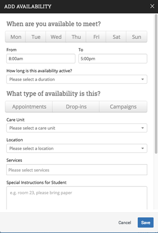 Screenshot of Navigate Availability 2