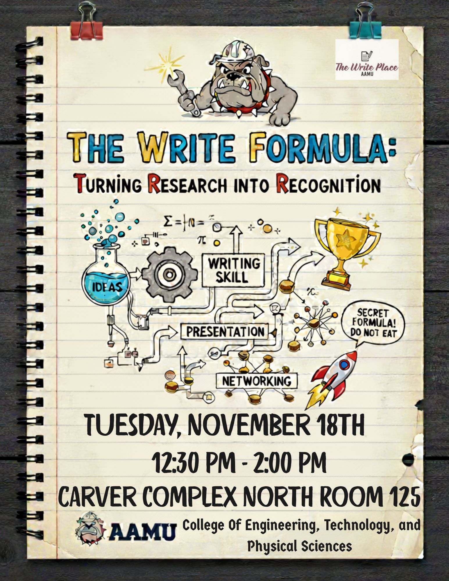 Flyer detailing a panel discussion for the College of Engineering, Technology, and Physical Sciences