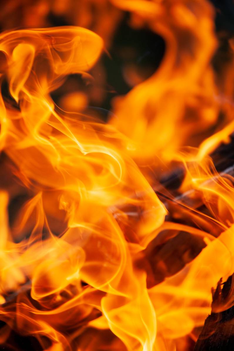 close up image of fire