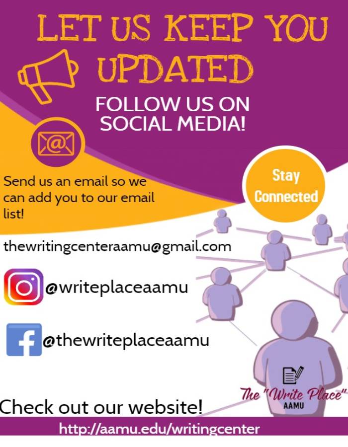 Follow us on social media flyer