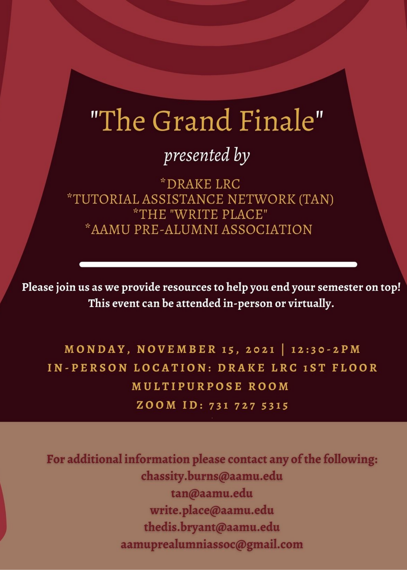 Grand Finale flyer