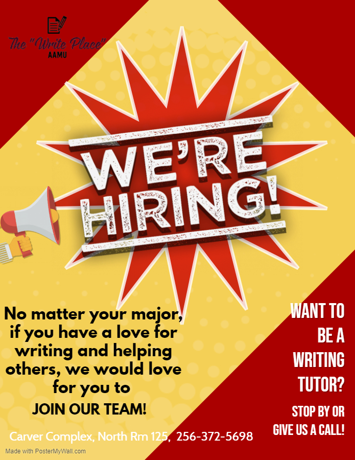 We're Hiring poster