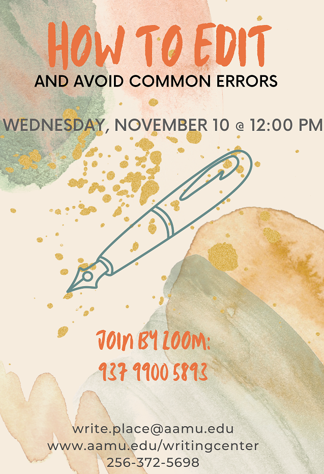 How to Edit & Avoid Common Errors 