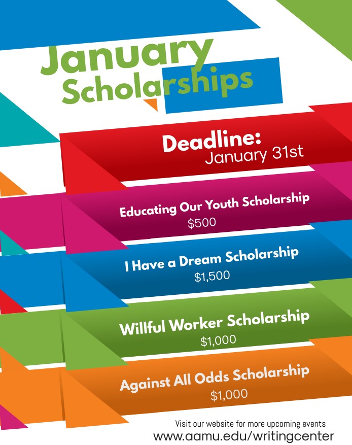 January scholarship flyer