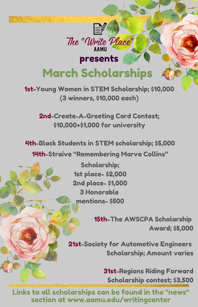 march scholarship flyer