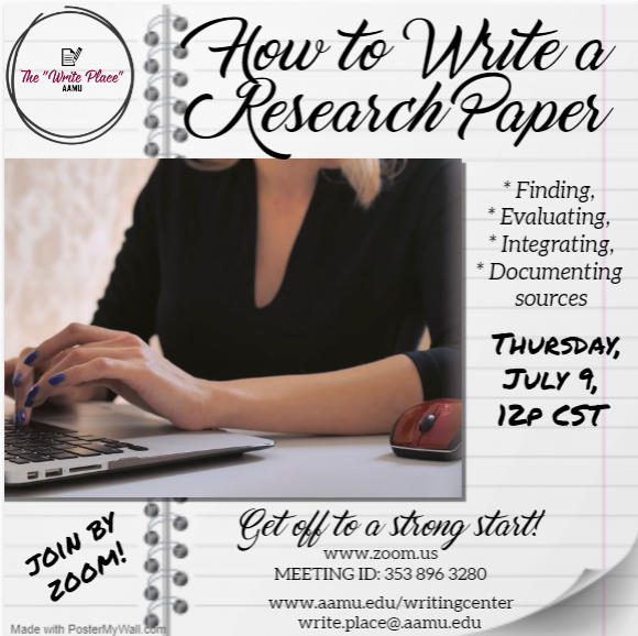 How to Write a Research Paper flyer